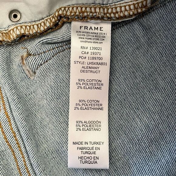 Frame Le High Destruct Skinny Jeans - Size: 26 - Picture 4 of 6